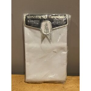 Pillowcases Standard Wondercale By Springmaid Vtg New Old‎ Stock White